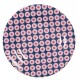 assiette imprimée circle flower bleu dusty