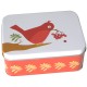 Boîte Lunch box en métal oiseau rouge