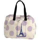 Sac week-end &agrave; pois guimauve Tour Eiffel 