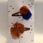 2 barrettes Pompons April Showers by Polder